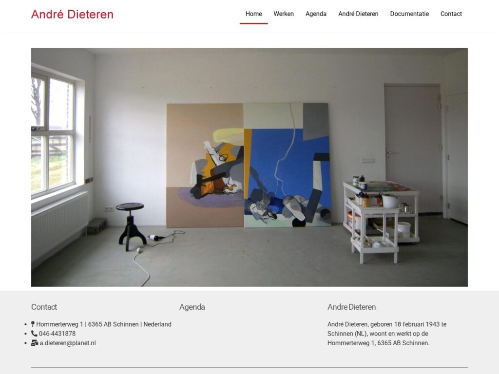 Website Andr&eacute; Dieteren door Wehrens Webdesign
